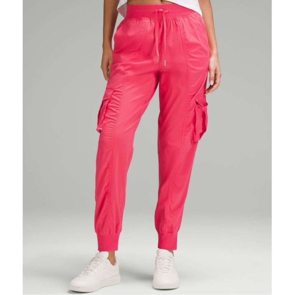 Lululemon Pink Jogger Track Pants with Elastic Cuffs - Picture 1 of 2